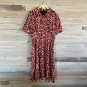 Alexia admor Emery pink orange black ditzy floral dress size 10
